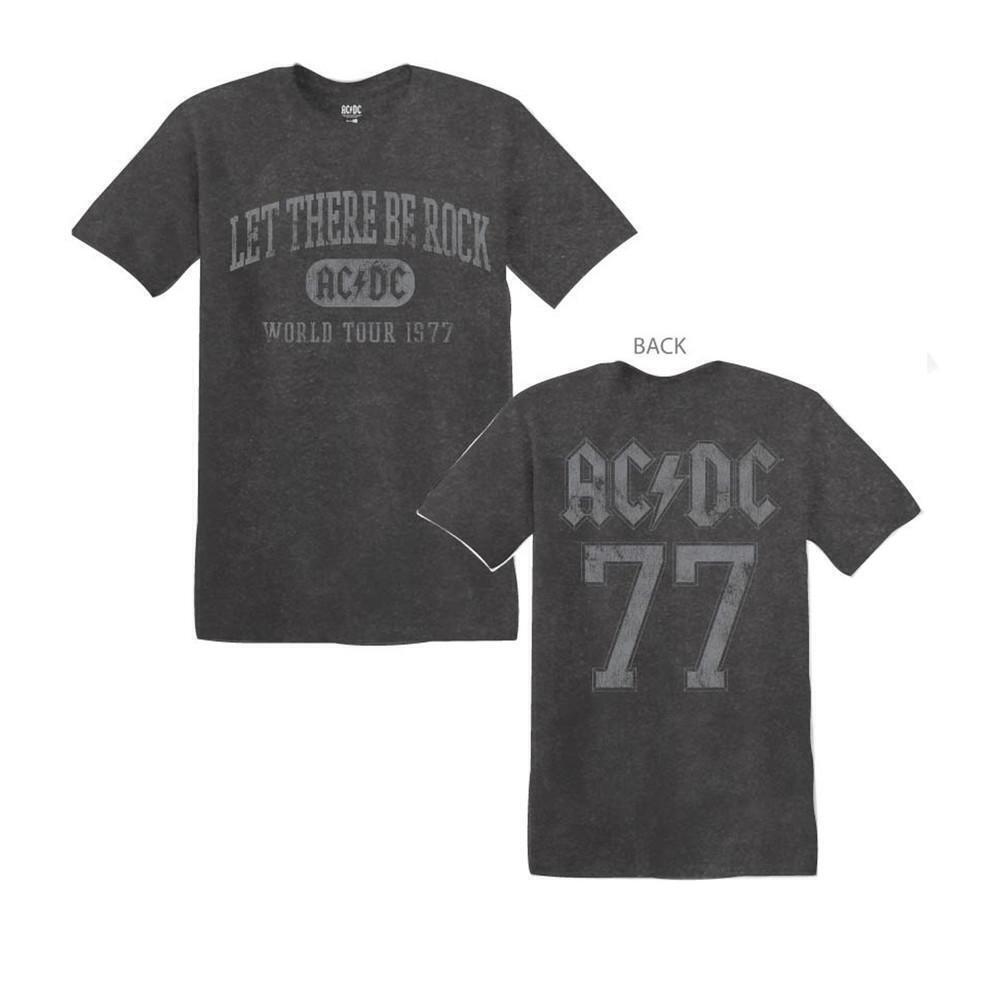 Acdc World Tour 77 Unisex Pigment Dye T Shirt 2 Sided